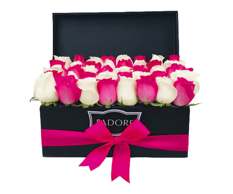 Rosas en caja
